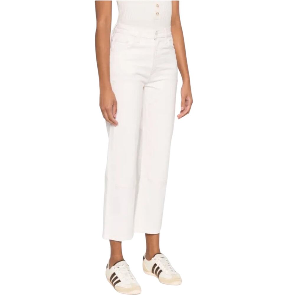 MOTHER High Waisted Rider Ankle White Denim Shade Jeans Size 29